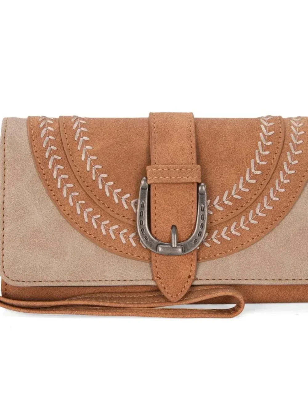 Montana West Fringe Buckle Collection Backpack Wallet Set - Tan